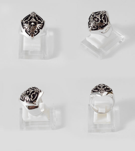 LEGEND OF ZELDA HYLIAN SHIELD SILVER RING